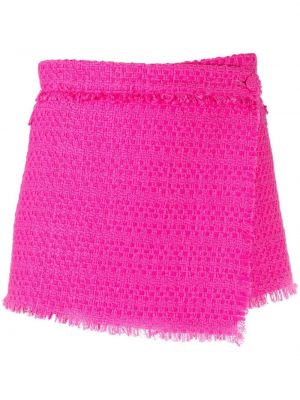 Tweed asymmetrisk shorts Msgm rosa