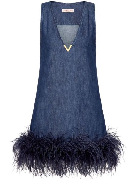 Denimkjole Valentino Garavani blå