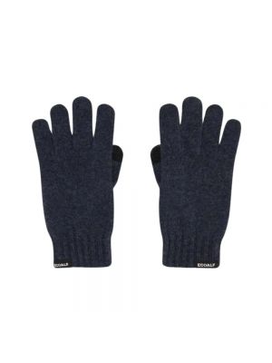 Rękawiczki wełniane Ecoalf niebieskie