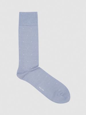 Хлопковые носки в горошек с принтом Reiss синие