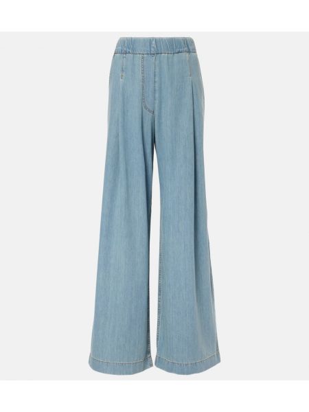 Yüksek belli jean pantolon Dries Van Noten mavi