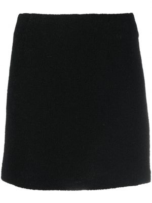 Fleecové vlněné mini sukně Tagliatore černé