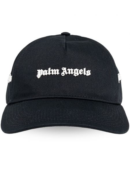 Pamuklu işlemeli beyzbol şapkası Palm Angels siyah