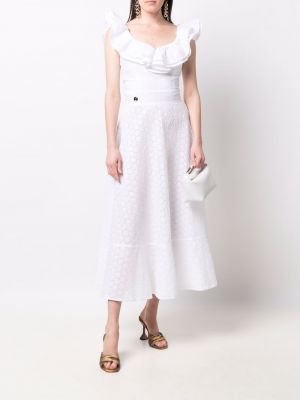 Bílé krajkové midi šaty Philipp Plein