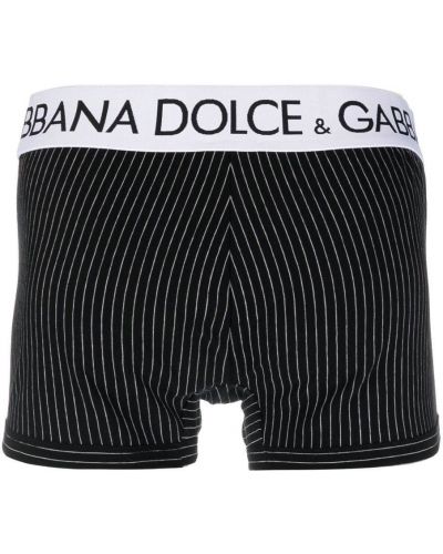 Pruhované boxerky s potiskem Dolce & Gabbana černé