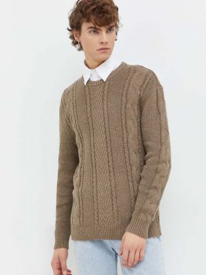 Sweter Hollister Co. brązowy