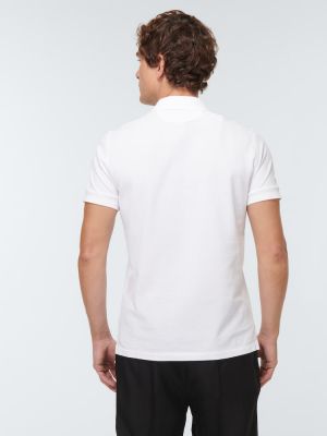 Medvilninis polo marškinėliai Tom Ford balta