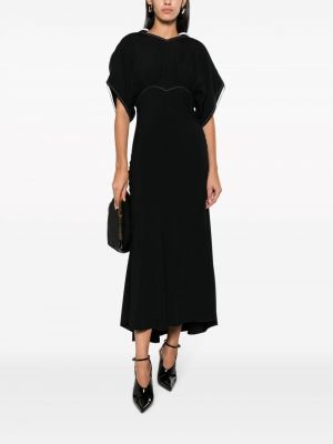 Drapované večerní šaty Victoria Beckham černé
