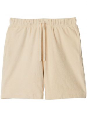 Shorts de sport en coton à imprimé Burberry beige