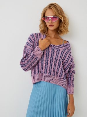 Пуловер Diesel фиолетовый
