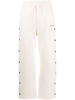Sportovní kalhoty s knoflíky Buscemi bílé