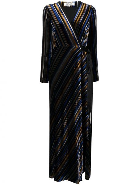 Кадифена макси рокля Dvf Diane Von Furstenberg синьо