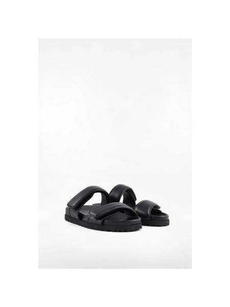 Leder sandale Gia Borghini schwarz