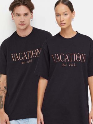 Тениска с дълъг ръкав с апликация On Vacation черно