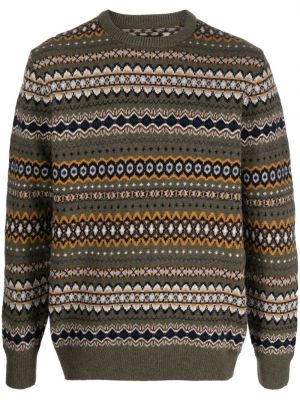 Sweter wełniany z okrągłym dekoltem Barbour