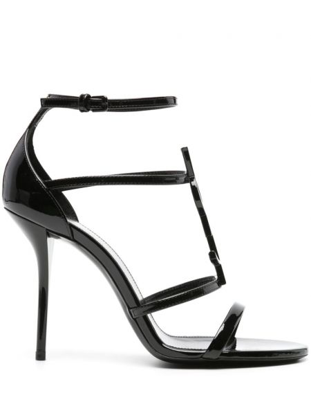 Kožne sandale Saint Laurent crna