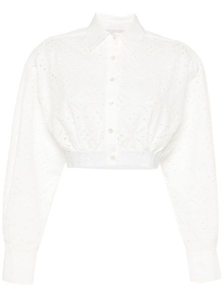Дълга риза бродирана Ermanno Firenze бяло