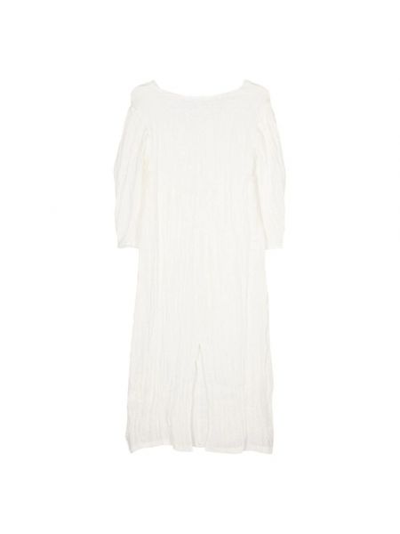 Lniana sukienka midi By Malene Birger biała