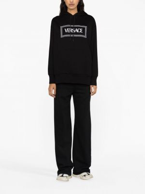 Raštuotas džemperis su gobtuvu Versace