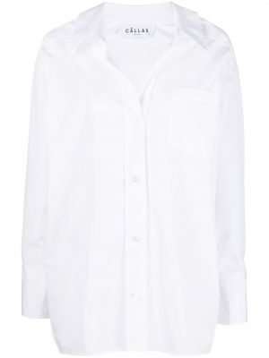 Oversize памучна риза Câllas Milano бяло