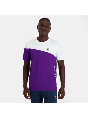 Camiseta de cuello redondo Le Coq Sportif violeta