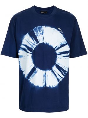 Camiseta de cuello redondo tie dye Mauna Kea azul