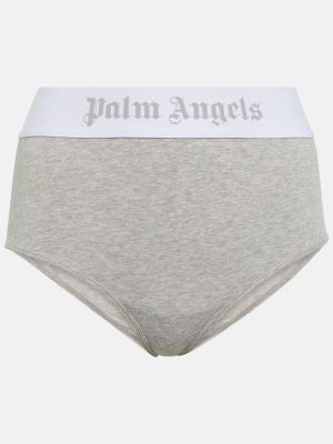 Pantalon culotte en coton Palm Angels gris