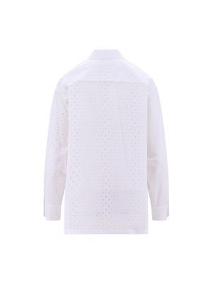 Koszula bawełniana koronkowa Kenzo biała