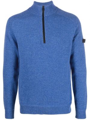 Trøje lynlås kort sweater Peuterey blå