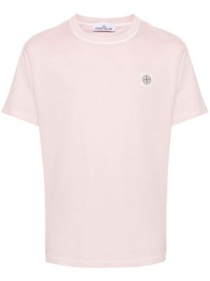 Jersey pamuk tişört Stone Island pembe