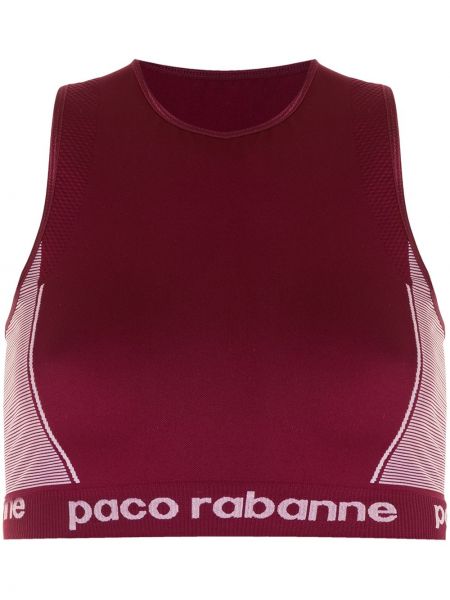 Sujetador de deporte Paco Rabanne rojo