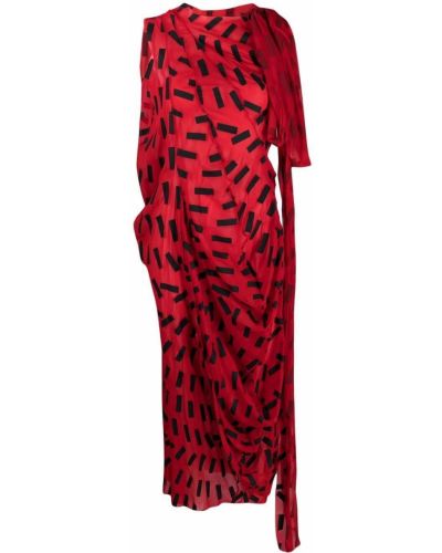 Коктейлна рокля Maison Margiela червено