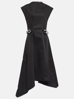 Asymetrické midi šaty Jw Anderson černé