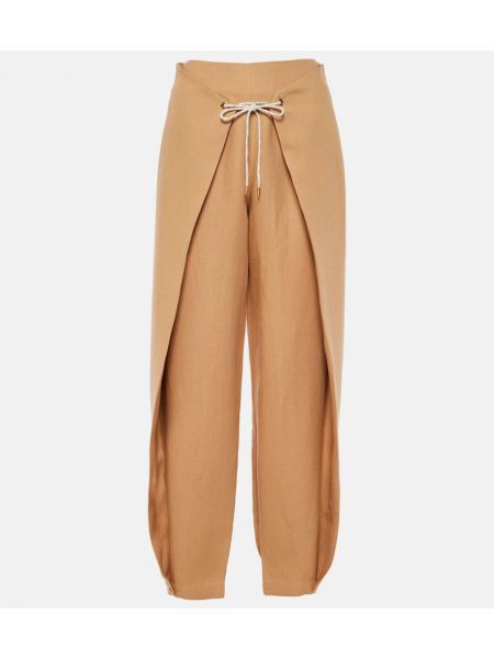 Pantalones de lino Loro Piana beige