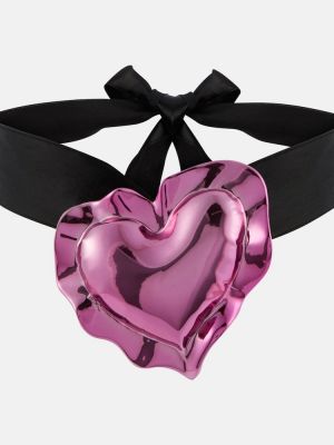 Κολιέ με μοτίβο καρδιά Nina Ricci μαύρο