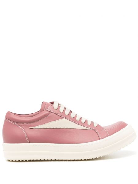 Dantel bağcıklı sneaker Rick Owens pembe