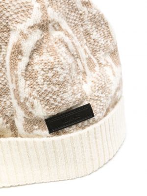 Jacquard woll mütze Versace