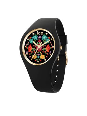 Zegarek w kwiatki Ice Watch czarny