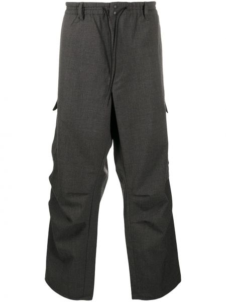 Pantalones rectos con bolsillos Y-3 Adidas gris