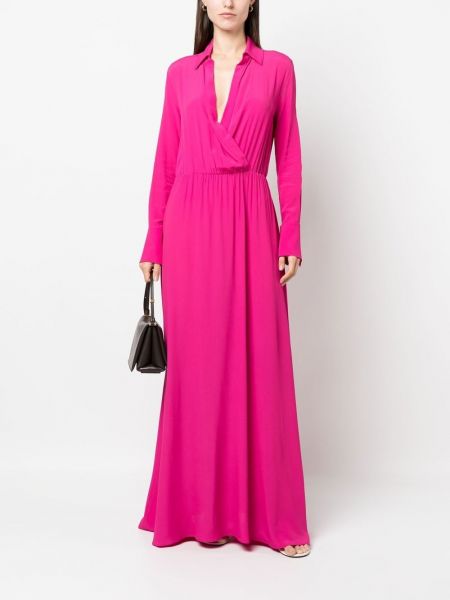 Abendkleid mit v-ausschnitt Federica Tosi pink