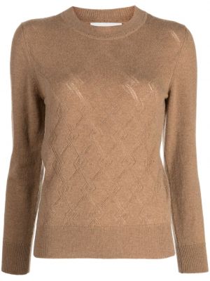 Sweter z kaszmiru z wzorem argyle Pringle Of Scotland brązowy