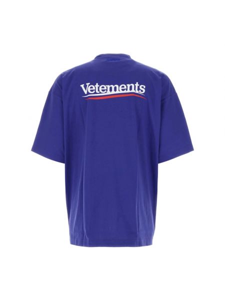 Camiseta de algodón Vetements azul