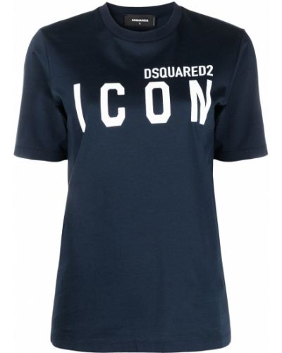 Camiseta con estampado Dsquared2 azul