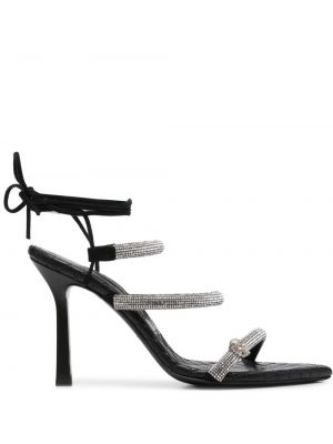 Krištáľové sandále Philipp Plein čierna