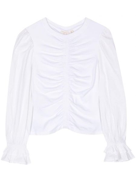 Блуза с волани Cinq A Sept бяло