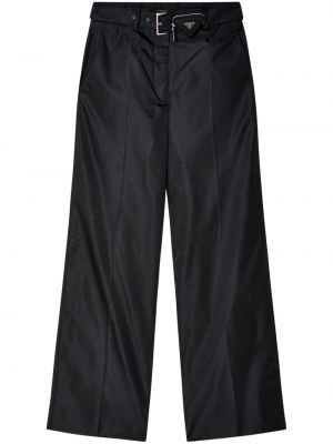 Černé rovné kalhoty Prada