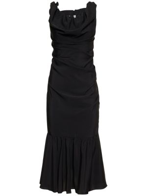 Midi obleka iz krep tkanine Vivienne Westwood črna