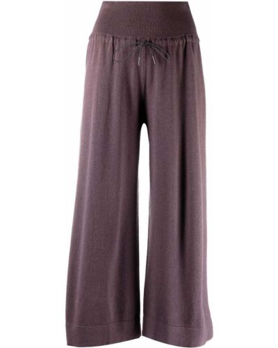 Pantalones de cintura alta de punto Fabiana Filippi violeta