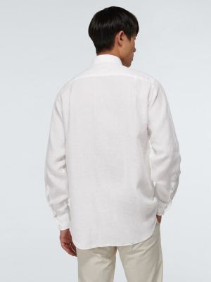 Lininė marškiniai Loro Piana balta