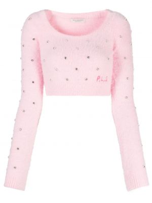 Pullover mit kristallen Philosophy Di Lorenzo Serafini pink